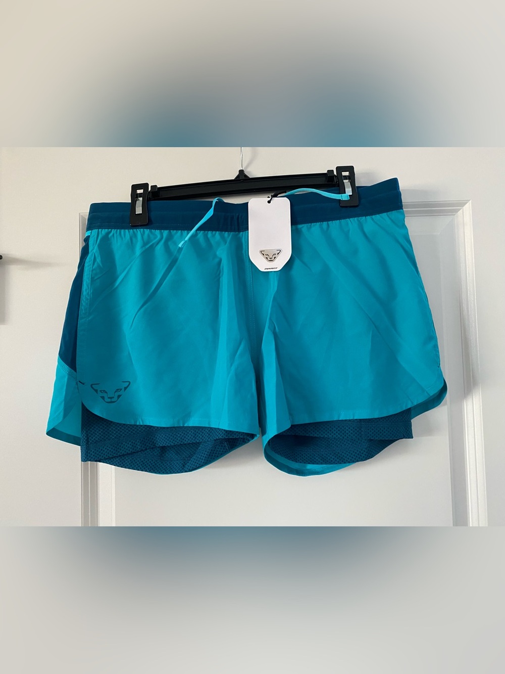 Dynafit Alpine Pro 2-in-1 Running Shorts NWT Women's size L Ocean color